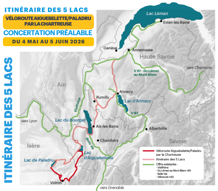 Concertation – Projet de Véloroute Aiguebelette/Paladru par la Chartreuse