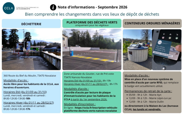 Des changements dans vos lieux de dépôt de déchets !